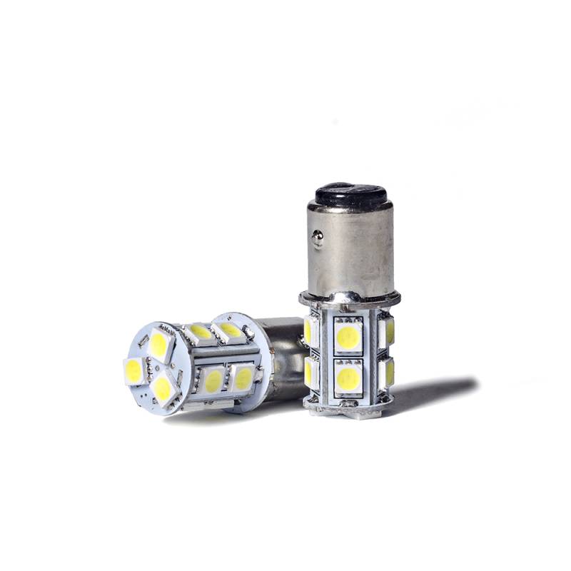 13499BLA13 LEDS SMD 1034 - 1157 - P21/5W 2 POLOS (DESPAREJA) 13 LED 5050 SMD - BLANCO 24V