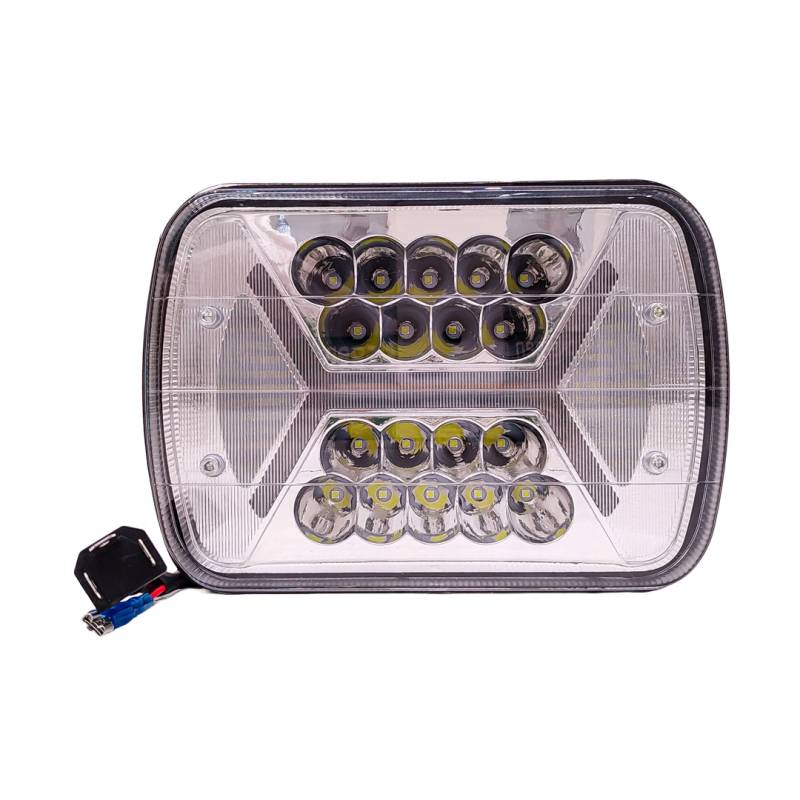 DJ5935SPIN OFF ROAD FARO DE LED UNIVERSAL LUZ MULTILED BLANCA Y AMBAR CON FUNCION ALTA Y BAJA  9V-36V 140 WATTS  MEDIDAS 7