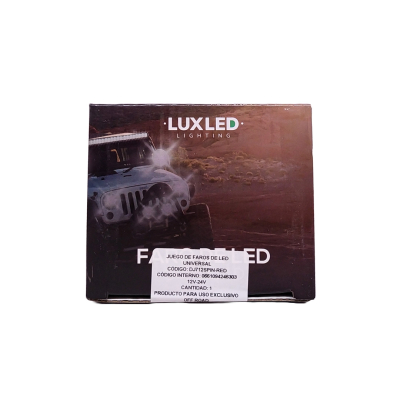 DJ712SPINRED OFF ROAD FARO DE LED UNIVERSAL LUZ LED BLANCA ESTABLE CON FUNCION FLASH Y OJO DE ANGEL ROJO 9V-36V 1 LED - 40 WATTS  MEDIDAS 58*60*100 (mm)