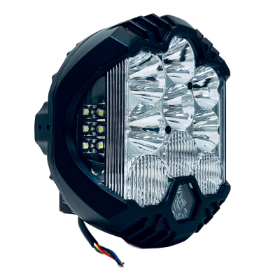 DJ6950ULTRA-9 OFF ROAD FARO DE LED UNIVERSAL DAKAR FORCE 9 15 LEDS CREE 180 WATTS LOGO ILUMINADO - DRL BLANCO Y AMBAR - 12V A 36V