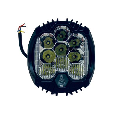 DJ6950ULTRA-5 OFF ROAD FARO DE LED UNIVERSAL DAKAR FORCE 5 15 LEDS CREE 180 WATTS LOGO ILUMINADO - DRL BLANCO Y AMBAR - 12V A 36V