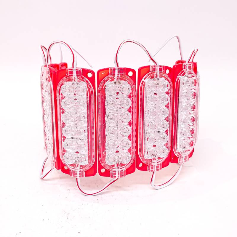 KD1390012RED MODULO LED SMD 12 LED SMD AUTOADHESIVO 12V COLOR ROJO 10CM X 3CM 0