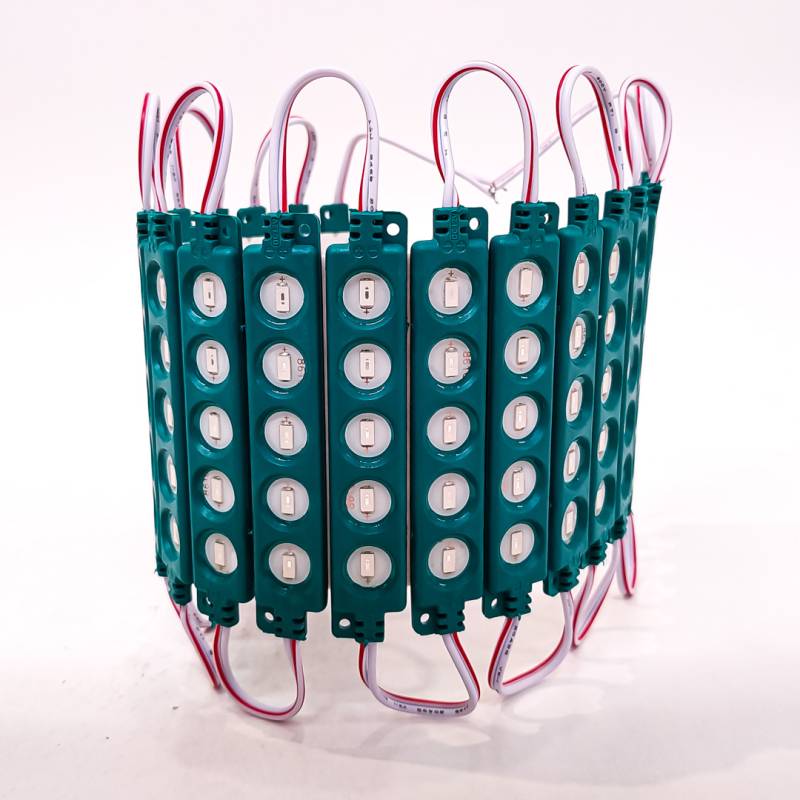 KD1390212VER MODULO LED COB 5 LED COB CIRCULAR AUTOADHESIVO 12V COLOR VERDE 7CM X 1,5CM