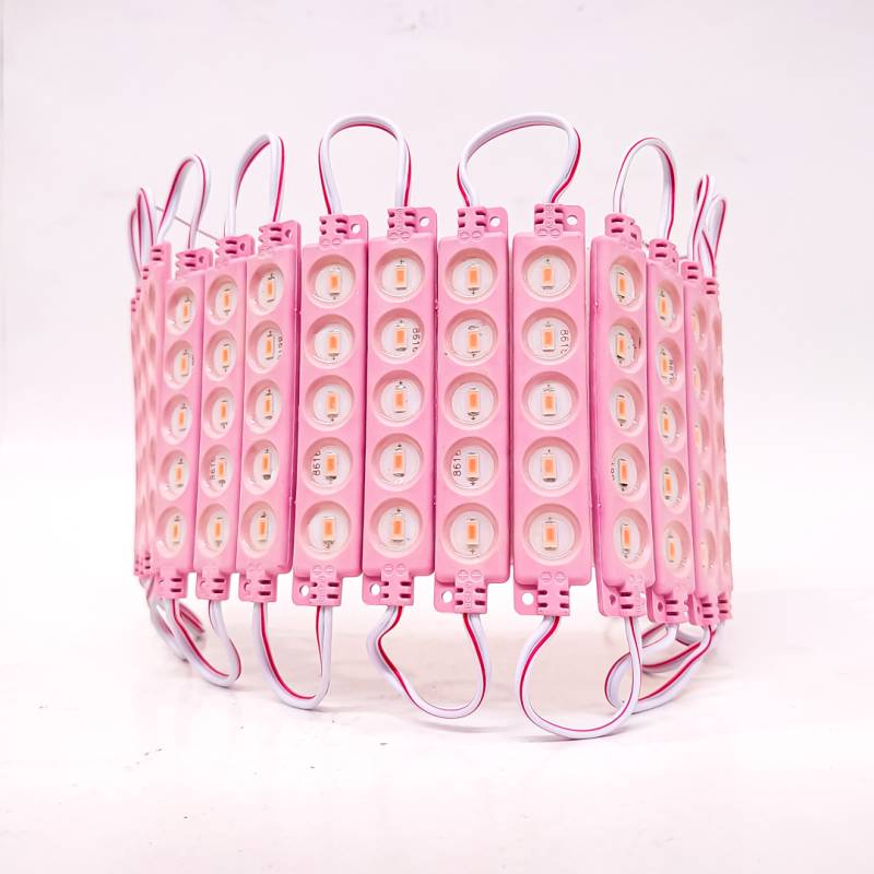 KD1390212PINK MODULO LED COB 5 LED COB CIRCULAR AUTOADHESIVO 12V COLOR ROSA 7CM X 1,5CM