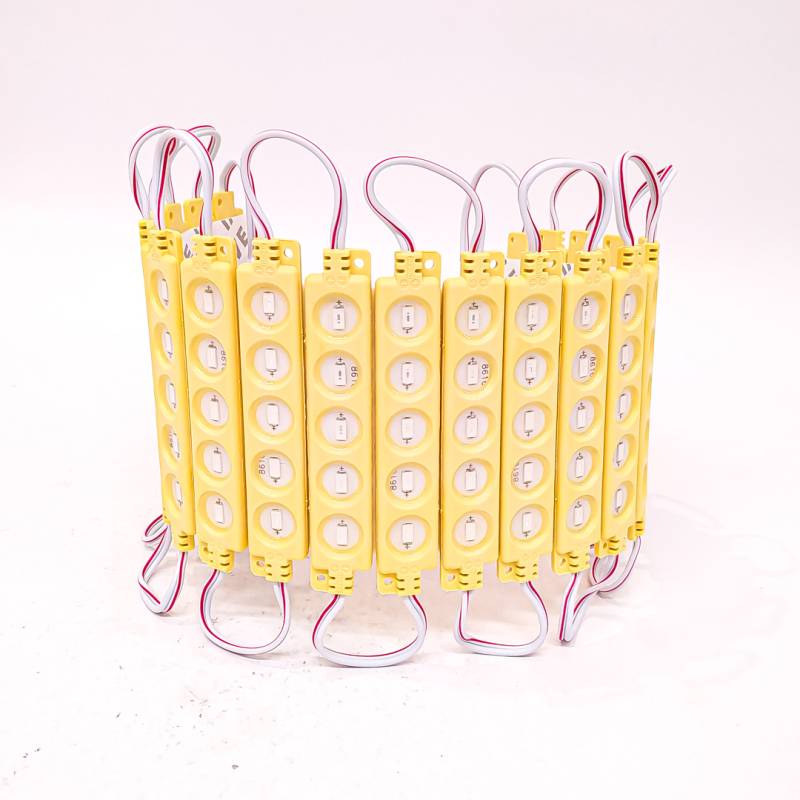 KD1390212YEW MODULO LED COB 5 LED COB CIRCULAR AUTOADHESIVO 12V COLOR AMBAR 7CM X 1,5CM
