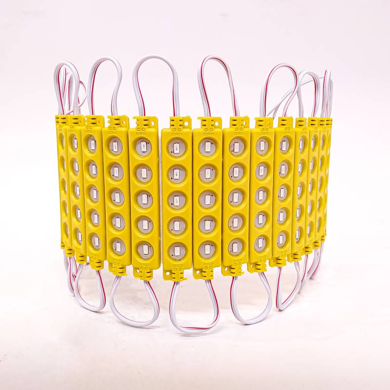 KD1390224YEW MODULO LED COB 5 LED COB CIRCULAR AUTOADHESIVO 24V COLOR AMBAR 7CM X 1,5CM
