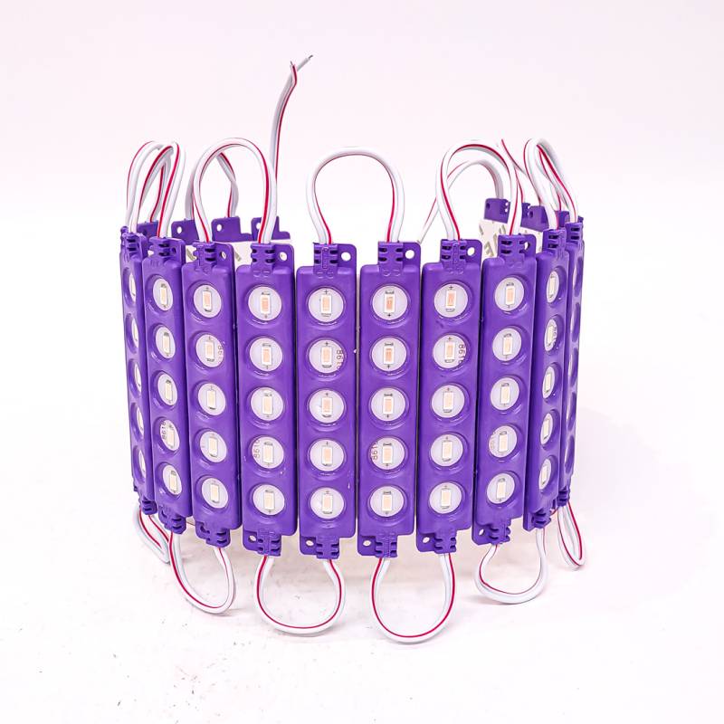 KD1390212PURP MODULO LED COB 5 LED COB CIRCULAR AUTOADHESIVO 12V COLOR VIOLETA 7CM X 1,5CM
