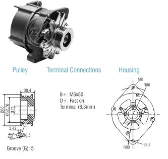 9010101 Alternador Chevrolet Blazer/ S10/ Vectra 70 Amp 14 Volt