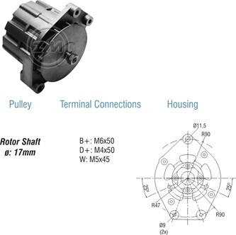 9010201 Alternador Volvo 45 Amp 28 Volt