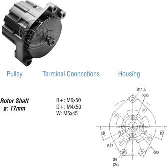9010201 Alternador Volvo 45 Amp 28 Volt