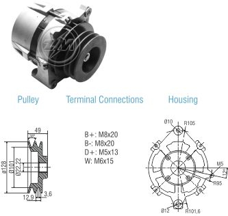 9010301 Alternador Mercedes Benz 75 Amp 28 Volt
