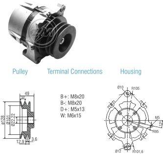 9010301 Alternador Mercedes Benz 75 Amp 28 Volt