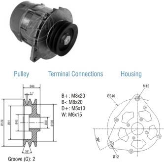9010402 Alternador Mercedes Benz 140 Amp 28 Volt
