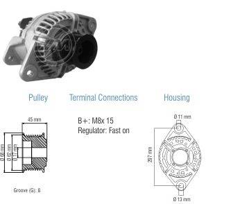 9010604 Alternador Volvo 80 Amp 28 Volt