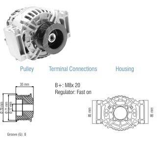9010607 Alternador Scania F113/ P114 80 Amp 28 Volt
