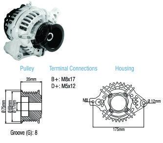 9010807 Alternador Ford Cargo C816/ F250 14 Volt - 90 Amp.