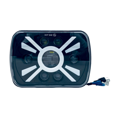 DJ5935MAX OFF ROAD FARO DE LED UNIVERSAL FARO LED RECTANGULAR 7' 45 WATTS  4 FUNCIONES. ALTA Y BAJA + DRL BLANCO Y AMBAR