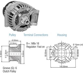 9013001 Alternador Renault Clio/ Kangoo 2000-2001 1.6/ Megane/ Laguna/ Scenic 14V 98A