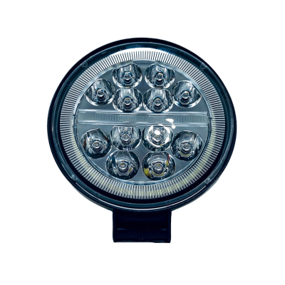 DJ912JEEP OFF ROAD FARO DE LED UNIVERSAL FARO DE LED CIRULAR - 47 LED 141W BLANCO CON OJO DE ANGEL DRL BLANCO  10.8X2X11CM 12V A 36VV