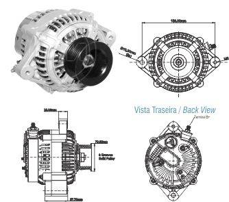 9020404 Alternador John Deere 414/ 466/ 496/ 643/ 360 4 cilindros 14V 140A