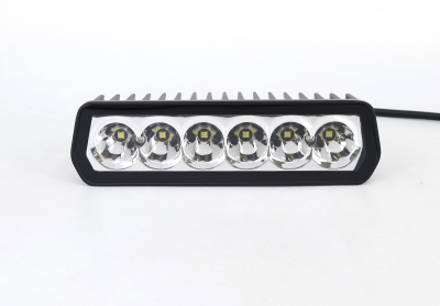 DJ1112PENT OFF ROAD FARO DE LED UNIVERSAL RECTANGULAR 16X7CM COLOR BLANCO- 30 WATTS - 6 CHIP LED OSRAM P7 - 12V/24V