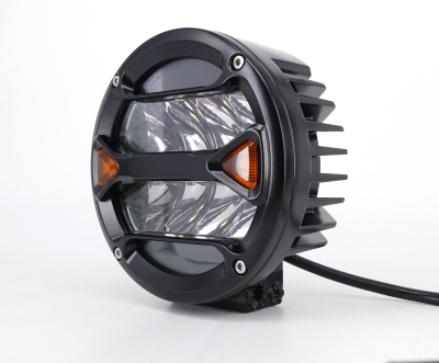 DJ1412MAX OFF ROAD FARO DE LED UNIVERSAL REDONDO 5.5 BLANCO CON GIROS AMBAR 40 WATTS - 8 CHIP LED OSRAM OSLON - 12V/24V