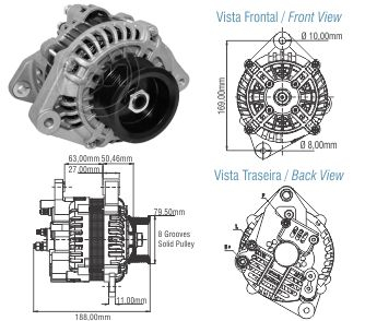 9030001 Alternador Volvo VM21/ 24/ 310/ 17