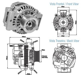 9030201 Alternador Scania Serie G/ D/ R/ T 2004 al 2006