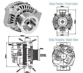 9030202 Alternador Scania 6440/ 480/ P480/ R480 serie 5 y 6 2008 al 2015 28V 100A.