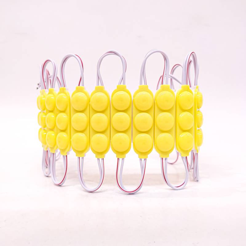 KD1390412YEW MODULO LED COB 3 LED COB CIRCULAR FUME AUTOADHESIVO 12V COLOR AMBAR 7CM X 1,5CM  0