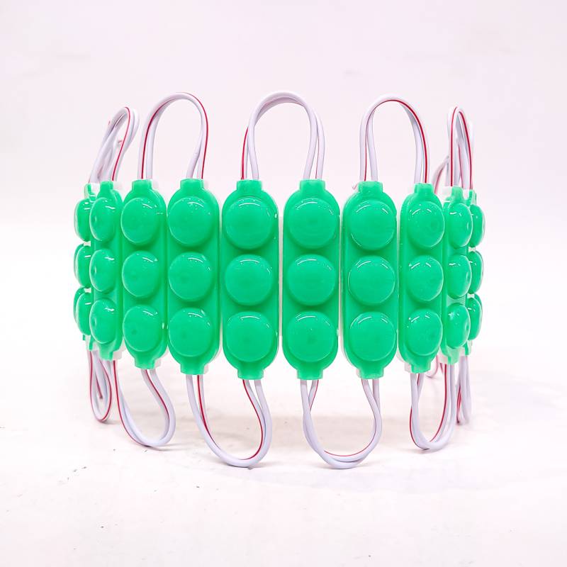 KD1390412VER MODULO LED COB 3 LED COB CIRCULAR FUME AUTOADHESIVO 12V COLOR VERDE 7CM X 1,5CM