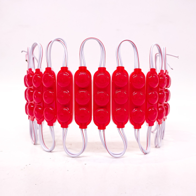 KD1390412RED MODULO LED COB 3 LED COB CIRCULAR FUME AUTOADHESIVO 12V COLOR ROJO 7CM X 1,5CM  0