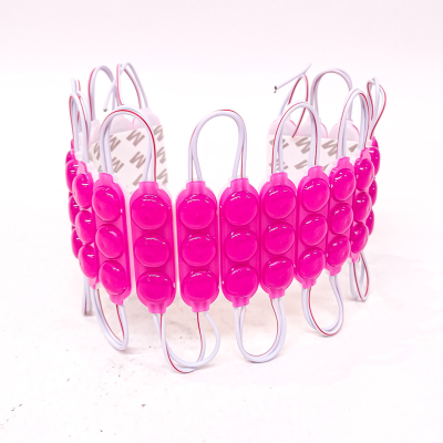KD1390412PINK MODULO LED COB 3 LED COB CIRCULAR FUME AUTOADHESIVO 12V COLOR ROSA 7CM X 1,5CM