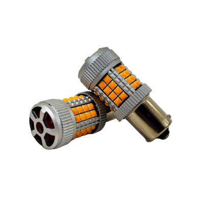 LED3156VAMBULTRA LED SENALIZACION CREE 1156 / 1141 PY21W COLOR AMBAR PATA EN V - 24 WATTS SUPER CANBUS- 40 LED CREE - 12V/24V