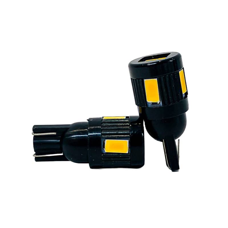 LED12961CR6AMB LED SEÑALIZACION CREE BLISTER X 2 - 2821 - T10 - W5W - 6 LED CREE 3570 CANBUS SUPER POTENCIA   - AMBAR 12V - BLISTER X 2 UNIDADES