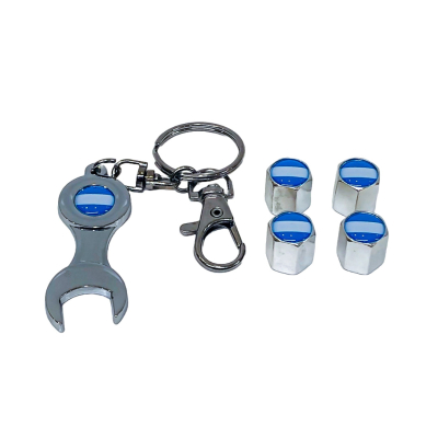 TV073 JUEGO DE TAPITAS DE VALVULA DEPORTIVA BANDERA ARGENTINA CROMADA