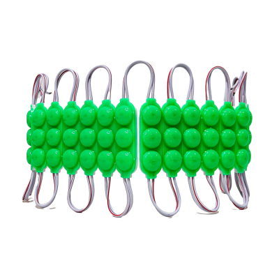 KD1390424VER MODULO LED COB 3 LED COB CIRCULAR FUME AUTOADHESIVO 24V COLOR VERDE 7CM X 1,5CM