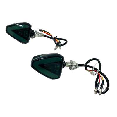 DJ-ZXD815W OFF ROAD FARO DE LED UNIVERSAL - LUZ DE GIRO GIRO PARA MOTO CON LUZ LED RUNNING BLANCA Y LUZ DE GIRO AMBAR 12V  - JUEGO DE 2 UNIDADES MEDIDAS 70*38*2