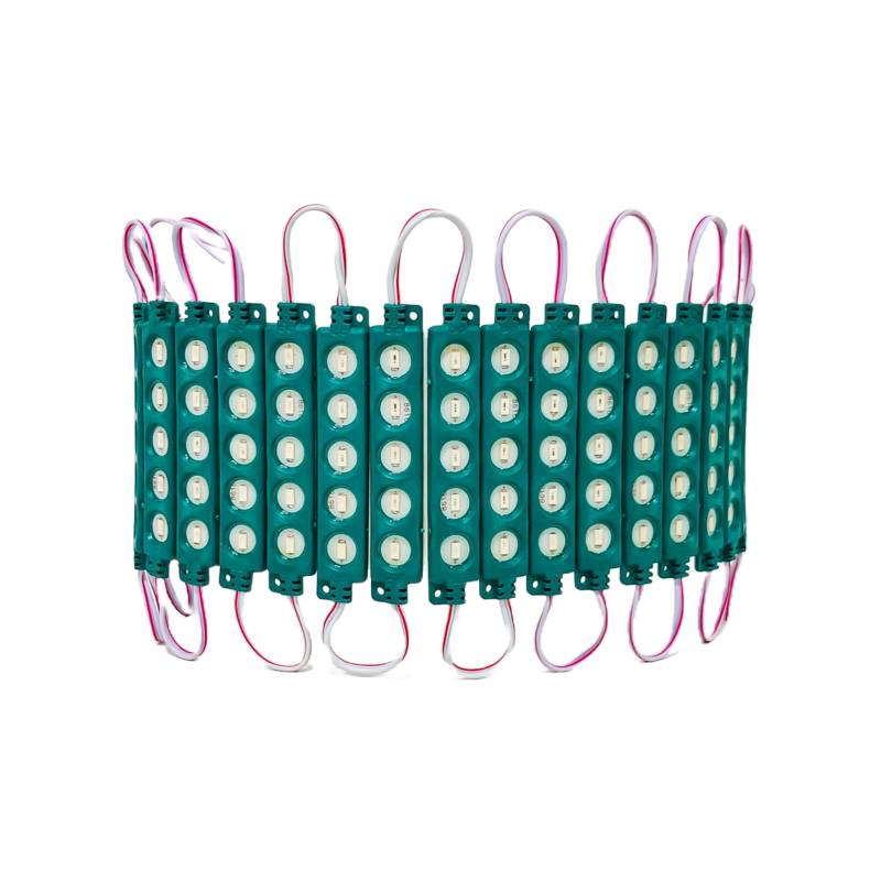 KD1390224VER MODULO LED COB 5 LED COB CIRCULAR AUTOADHESIVO 24V COLOR VERDE 7CM X 1,5CM