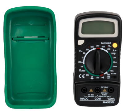 MULT001 MULTIMETRO DIGITAL INCLUYE CABLE CON TERMINALES + / -