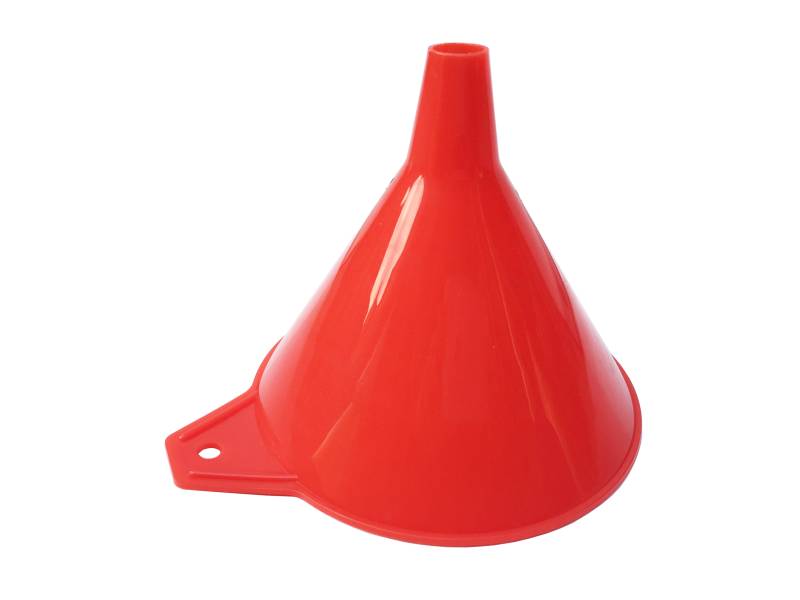 EMBU001 EMBUDO UNIVERSAL COLOR ROJO EXTRA SLIM DIAMETRO 19CM, PICO 1.8CM, ALTURA 17CM