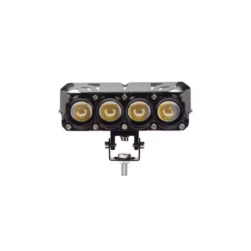 DJ-U1210W OFF ROAD FARO DE LED UNIVERSAL RECTANGULAR CUADRUPLE LUPA COLOR BLANCO Y AMBAR 12V / 24V  MEDIDAS 13,3 CM * 5,1 CM * 4,1 CM