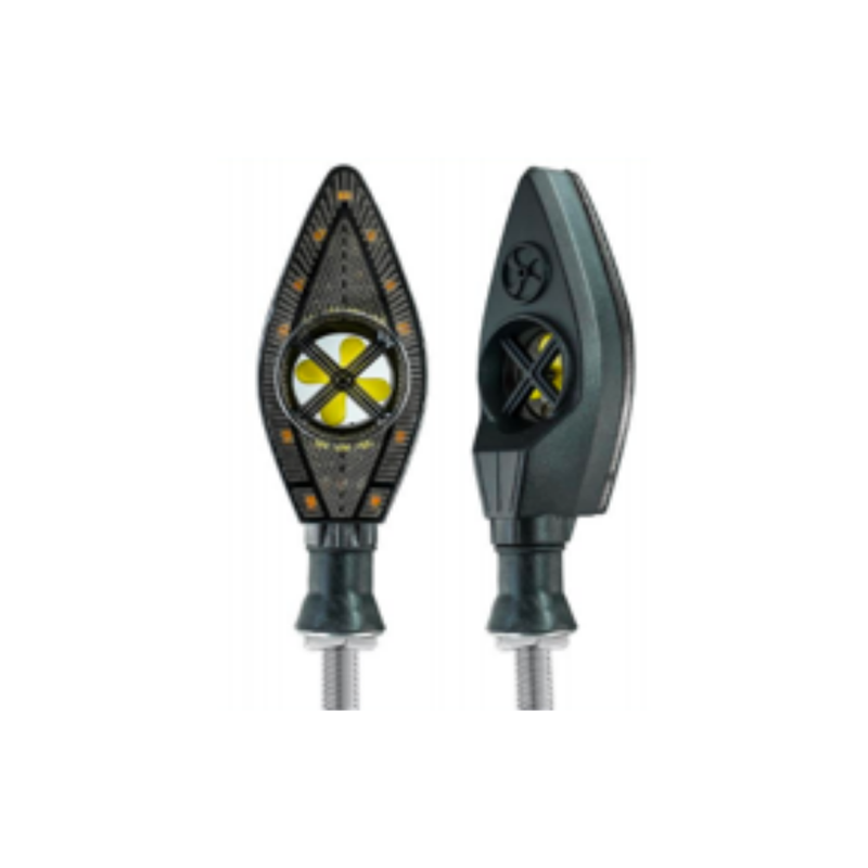 DJ-ZXF025W OFF ROAD FARO DE LED DE MOTO FARO DE GIRO UNIVERSAL AMBAR SECUENCIAL 12V 5W 1500 LUX JUEGO 2 UNIDADES