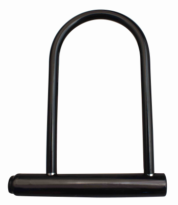 PIT014 TRABA CANDADO CON LLAVE UNIVERSAL PARA MOTOS Y BICIS COLOR NEGRO MEDIDAS 130 X 210 mm