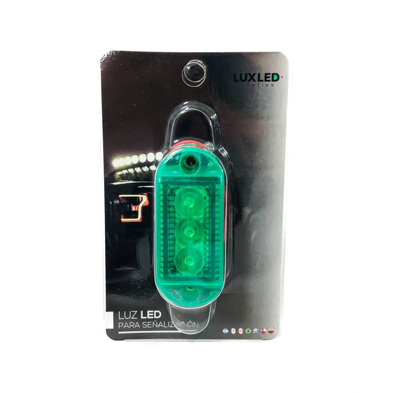 DJ-KD612W-GREEN OFF ROAD FARO DE LED UNIVERSAL SENALIZACION LATERAL 7 CM X 3 CM COLOR VERDE 12V FUNCION FIJA WHITE 12V