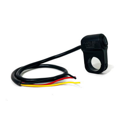 TOM014 INTERRUPTOR UNIVERSAL TECLA DE 2 PUNTOS UNIVERSAL CON SOPORTE MANUBRIO Y CABLE DE CONXEION 12V INCLUIDO. IDEAL PARA MOTOS Y BICIS. MEDIDAS 52 MM * 42MM *