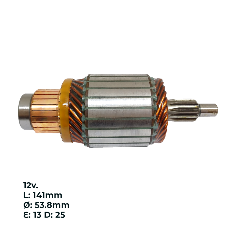 INDU7405 INDUCIDO - BOBINA DE ARRANQUE TIPO MITSUBISHI CHEVROLET S-10 2.8 TD MWM 4.07 NISSAN FRONTIER 2.8 TDI MWM 4.07. 12V. L: 141MM Ø: 53.8MM E: 13 D: 25 IMI2