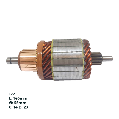 INDU11216 INDUCIDO - BOBINA DE ARRANQUE TIPO BOSCH VOLKSWAGEN VENTO 1.9 TDI,  AMAROK 2.0 TDI. 12V. L: 146MM Ø: 55MM E: 14 D: 23 IB2314.10N INN BOS056 IBO-022 PA