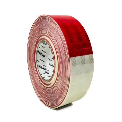 DOTRW45X50 CINTA REFLECTIVA CINTA REFLECTIVA 45 METROS X 5 CM COLOR BLANCO / ROJO RECTA