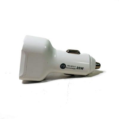 KB-CH013W CARGADOR 12V / 24V CARGADOR 2 USB + TIPO C 12V / 24V 20 WATTS COLOR BLANCO